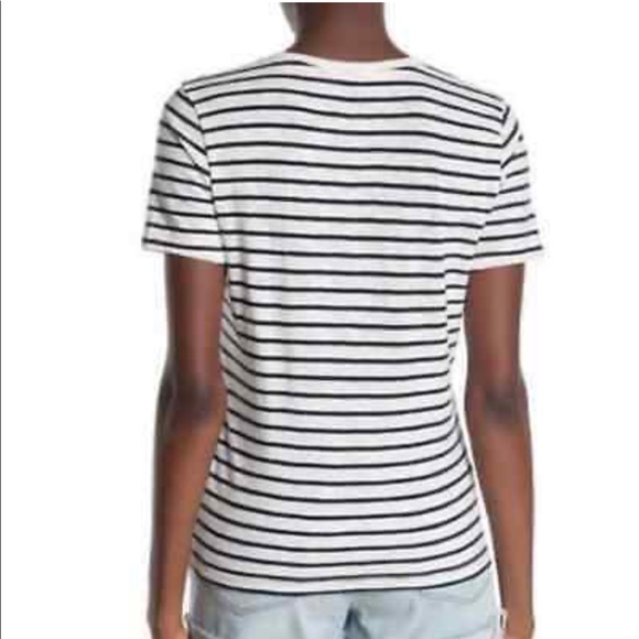 Madewell Striped VNeck Tee NWT Sz S - Picture 3 of 10